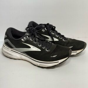 Brooks Ghost 15 Women's Sz 9.5 Running Shoes Walking Sneakers Black White Train